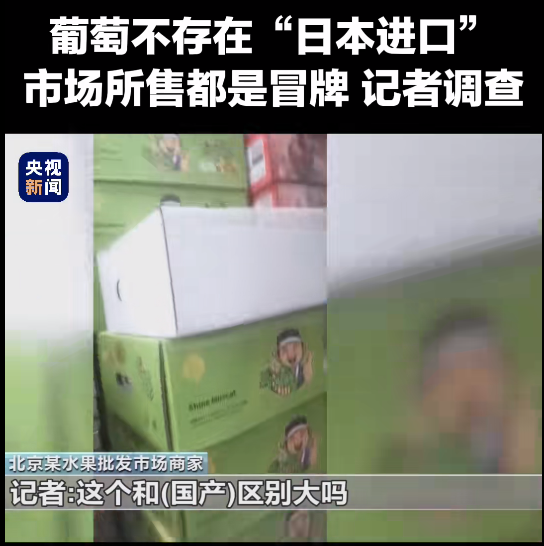 中消协提醒:日本晴王葡萄等水果未获准进口,国产水果披上“洋外衣”假冒-华闻时空