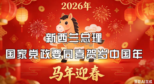 新西兰总理与国家党政要同喜贺岁中国年-华闻时空