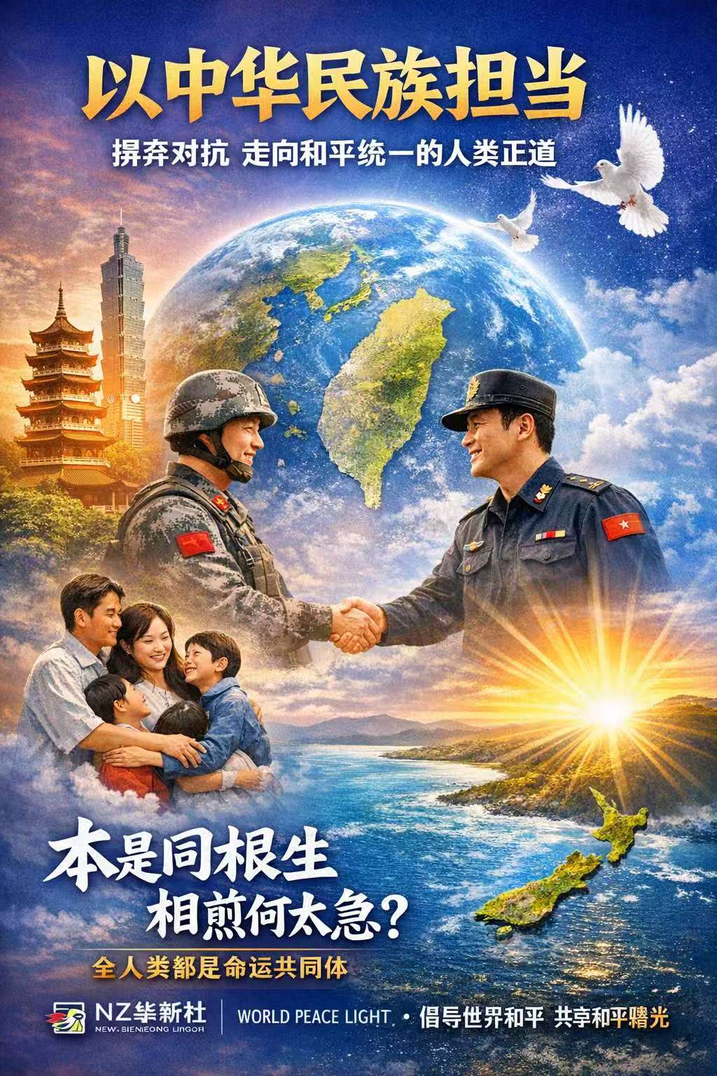 NZ华新社国际述评：《从郑丽文访陆看台海出路：以中华民族担当摒弃对抗，走向和平统一的人类正道》-华闻时空