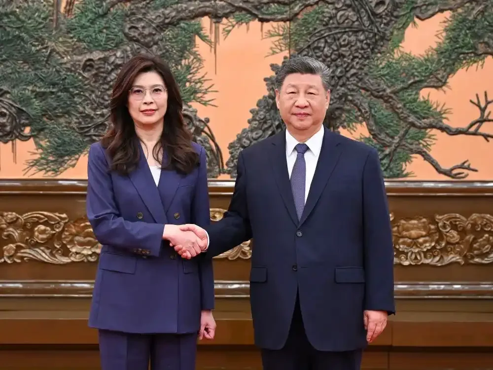 图片[1]-习近平总书记会见中国国民党主席郑丽文-华闻时空