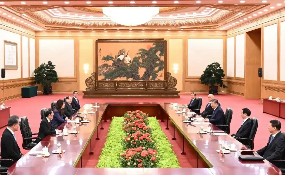 图片[2]-习近平总书记会见中国国民党主席郑丽文-华闻时空