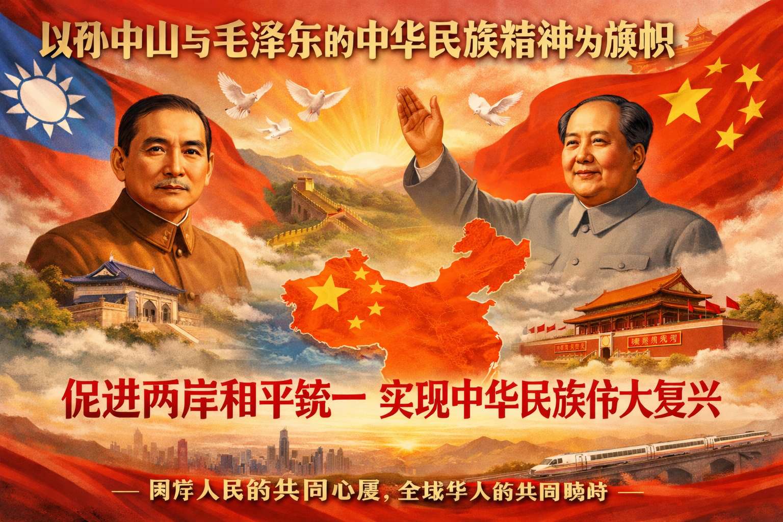 NZ华新社国际述评《以孙中山与毛泽东的中华民族精神为旗帜，促进两岸和平统一实现中华民族的伟大复兴》-华闻时空