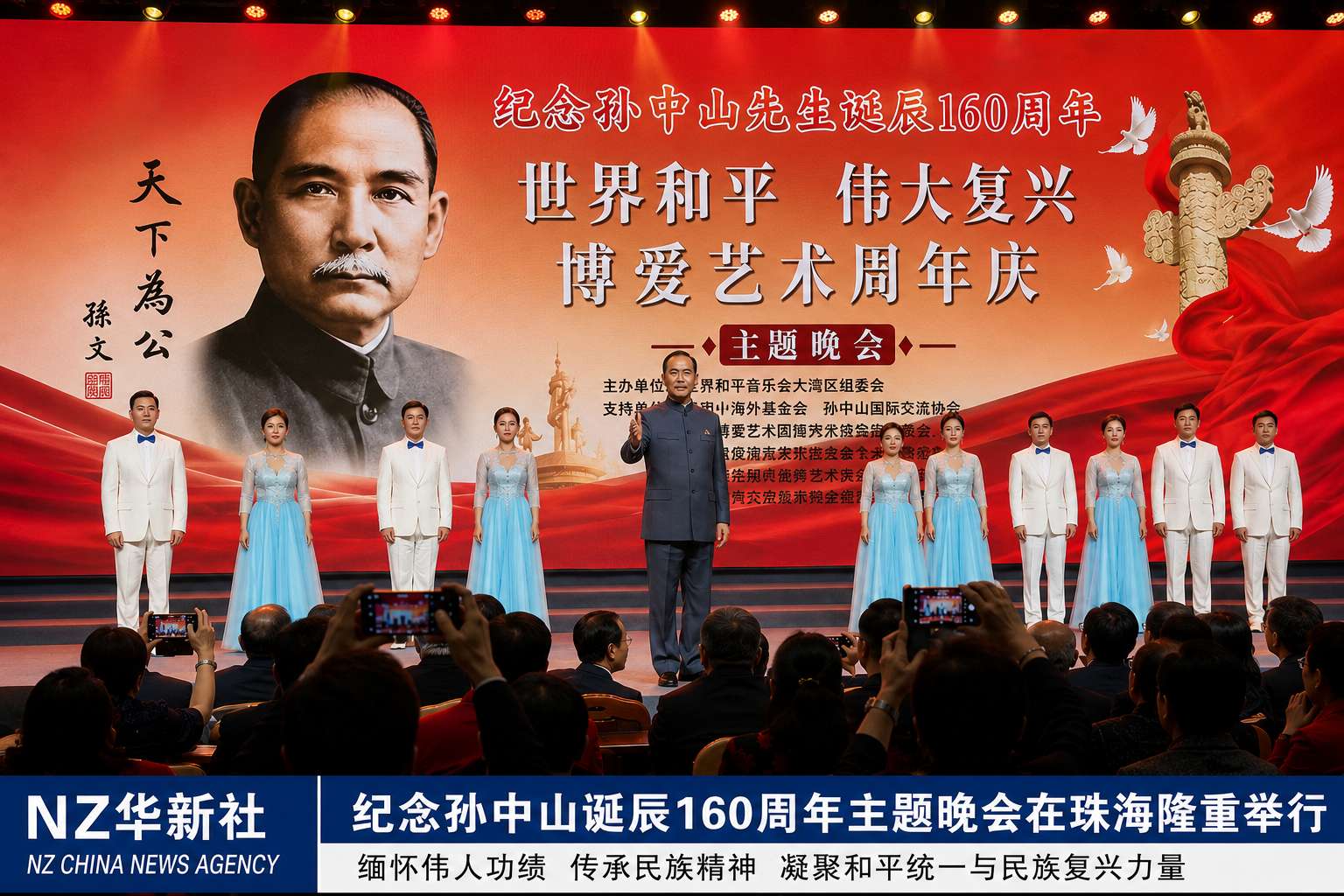 《高举孙中山先生民族精神伟大旗帜 凝聚两岸和平统一与民族复兴磅礴力量》-华闻时空