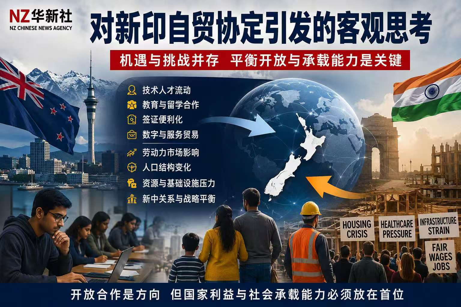 NZ华新社述评:对新印自贸协定引发的客观思考-华闻时空