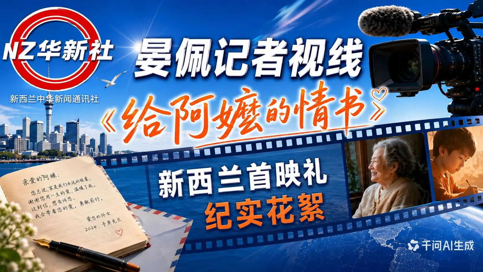 图片[1]-NZ华新社记者/电影《给阿嫲的情书》新西兰首映礼记实视频报道-华闻时空