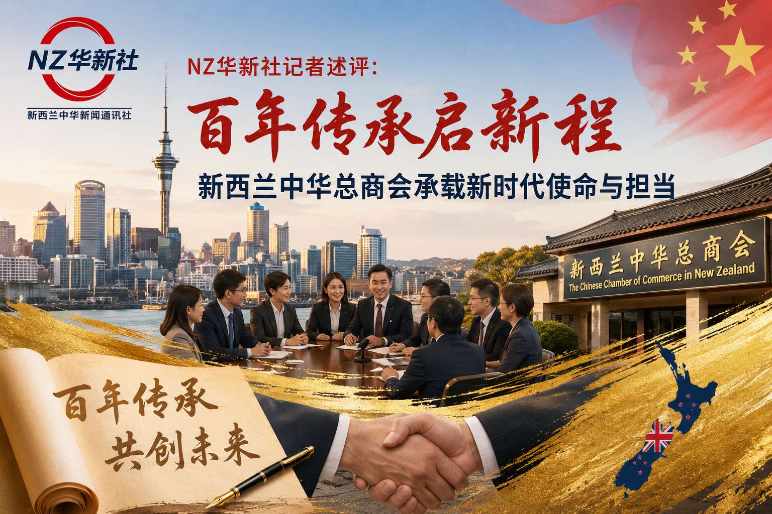 NZ华新社记者述评：《百年传承启新程 新西兰中华总商会承载新时代使命与担当》-华闻时空