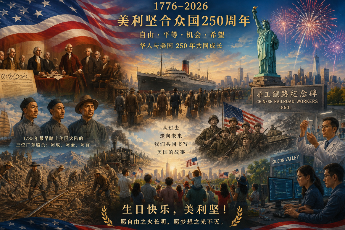 写在美国250周年之际 ——一个华裔移民眼中的美利坚-华闻时空