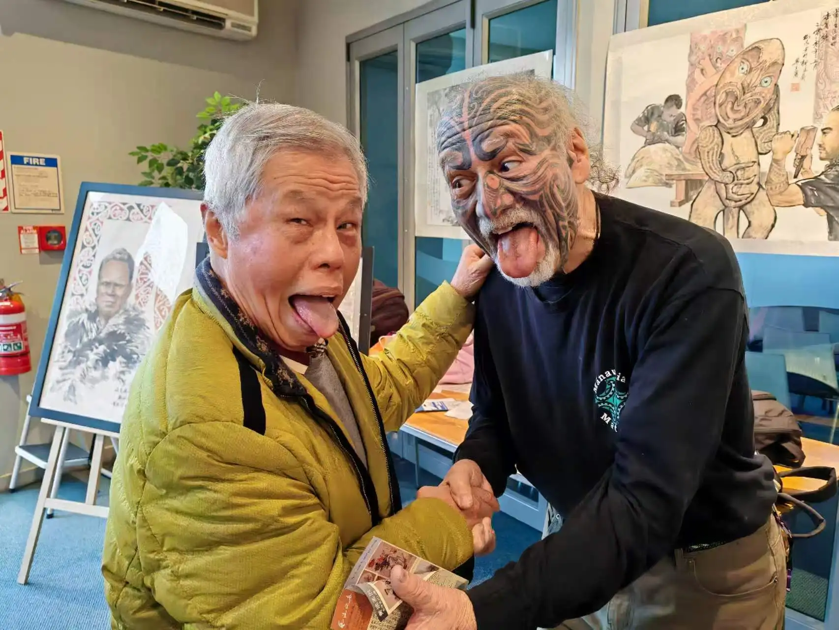 图片[5]-中国笔墨绘就毛利文化画卷——雷树清“毛利文化系列作品展”亮相两场毛利新年庆典-华闻时空
