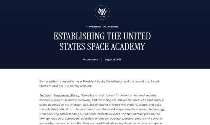 特朗普签署行政令 启动筹建“美国太空学院”-华闻时空