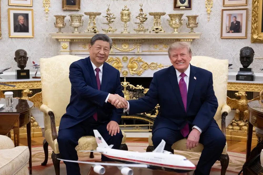 图片[4]-习近平同美国总统特朗普小范围交流-华闻时空