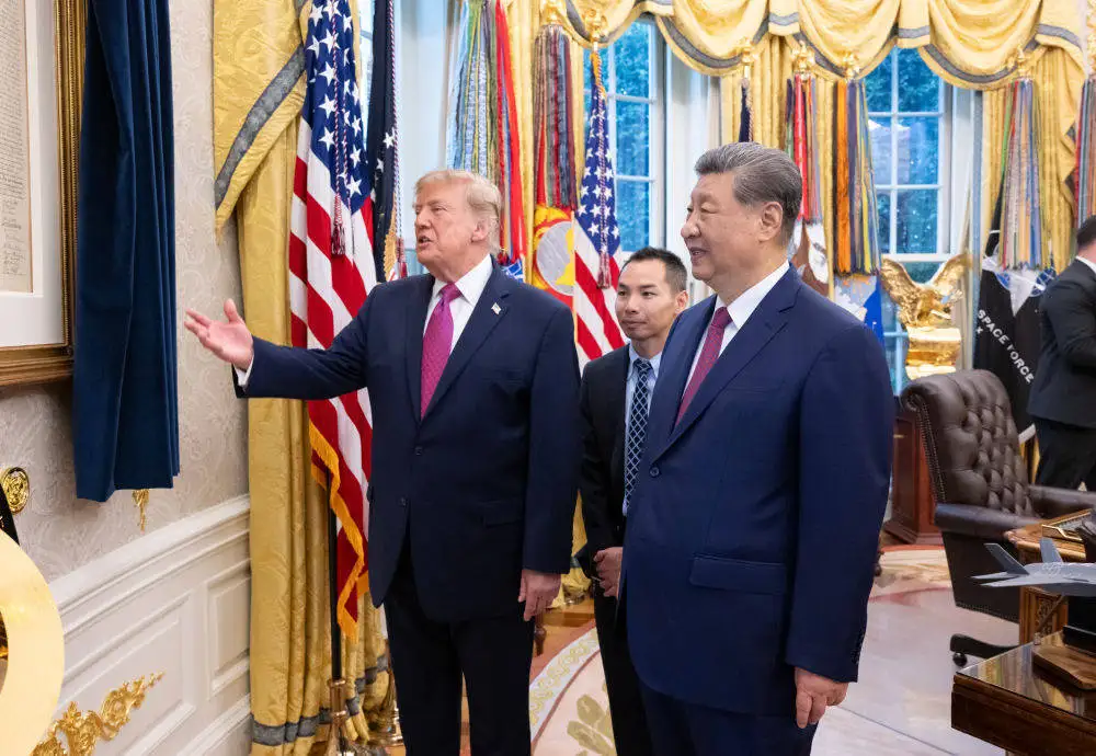 图片[1]-习近平同美国总统特朗普小范围交流-华闻时空